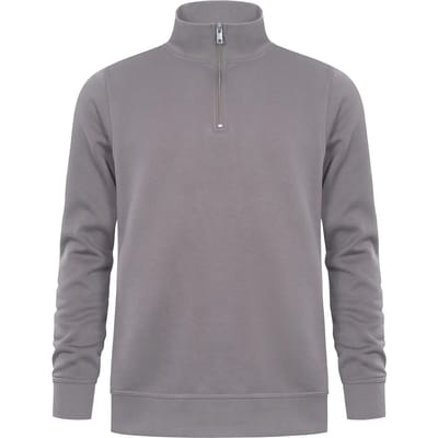 Unisex Troyer Trui met driekwartsrits Black - S