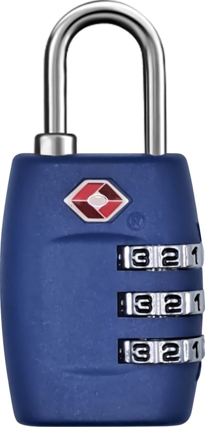 Kofferslot - Hangslot - Cijferslot - 3 Cijfers - TSA Gecertificeerd - Donkerblauw