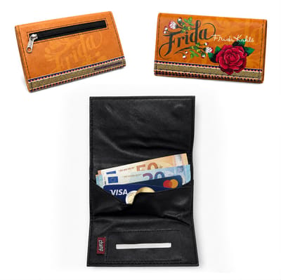 Frida Kahlo Shag Etui - Tabak Etui - Kunstleer - Unisex - Shag Mapje - Oranje