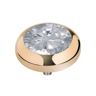 Melano Vivid Basic CZ Steentje Crystal Goud | 7 mm