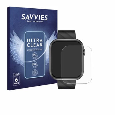 Savvies - Screenprotector voor Braidol Smartwatch 1.96" - Folie Beschermfolie transparant 6 Stuks
