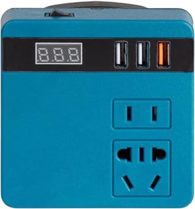 Batterij Omvormer - Stroom Generator - Buiten Stroom - Intelligent Batterijbeheer - 10x10x7 cm - Zwart