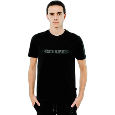 T-shirt met ingelijst logo Chabrand