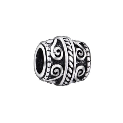Quiges - 925 - Zilveren - Bedels -Sterling zilver - Beads - Abstract Kraal Charm - Geschikt – voor - alle bekende merken - Armband Z680