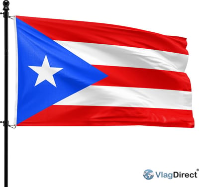 VlagDirect - Puerto Ricaanse vlag - Puerto Rico vlag - 90 x 150 cm.