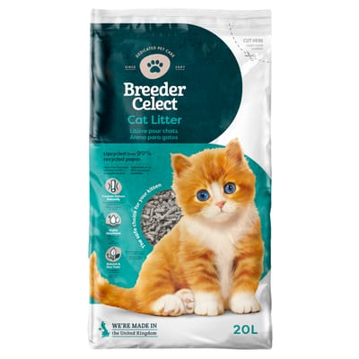 BreederCelect Kattenbakvulling - 100% Gerecycled - 20 l