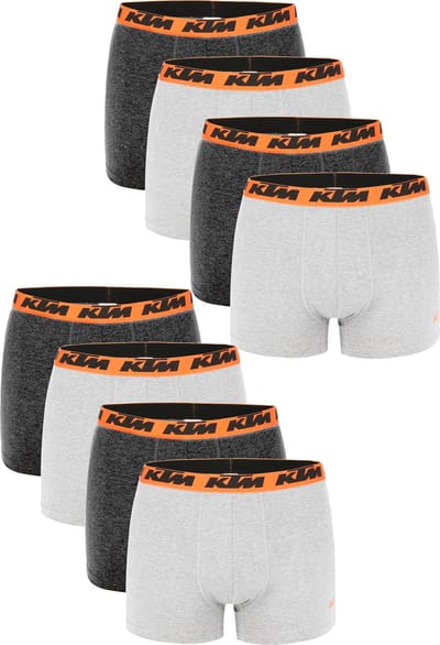 KTM by FREEGUN Boxershorts voor heren, ondergoedbroek, herenboxer, set van 8 multipack