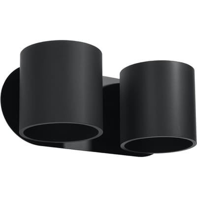 Sollux Lighting Wandlamp Orbis - G9 - zwart - aluminium - 10x26x12cm