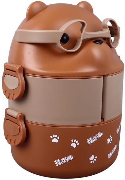 Dailygoods- Lunchbox 2-laags - Uitstekende Warmte-isolatie - Luchtdicht - Draagbaar - Geschikt voor School/Kamperen - Veilig PP-materiaal - Broodtrommel