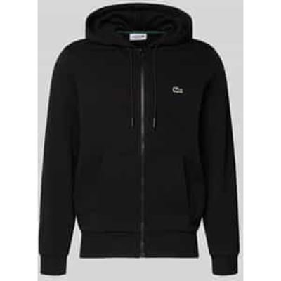 Lacoste heren hoodie sweatsvest - met rits - zwart