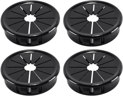 Ronde Plastic Kabeldoorvoeren voor Bureau, 40mm, Set van 4 - Kabelbeheer voor Thuis en Kantoor, Kabelorganizer en Accessoires