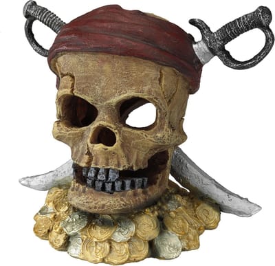 Decoratief object piratenschedel met zwaarden Aqua Della