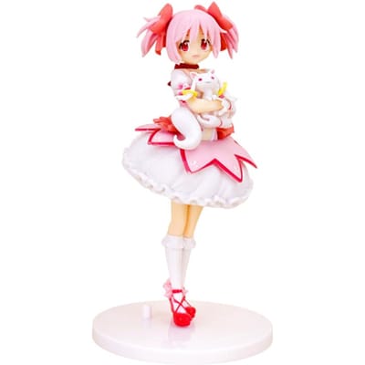 18CM Puella Magi Madoka Magica Aniem Figuur Kaname Madoka Magische Meisje PVC Anime Actiefiguren Model Anime Cartoon Model Speelgoed Cadeau white