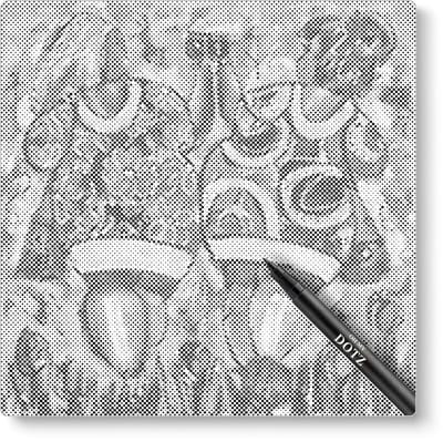 Dikke Dames Proosten | Dot painting | 40x40cm | Dot painting | Oh My Dotz | Dots stippen | Diamond painting & Schilderen op nummer alternatief | Happy hobby
