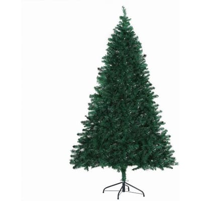 HOMCOM Sapin de Noël 180 cm avec 1000 branches en PVC, vert sapin diamètre 102 cm, idéal pour les décorations festives vert