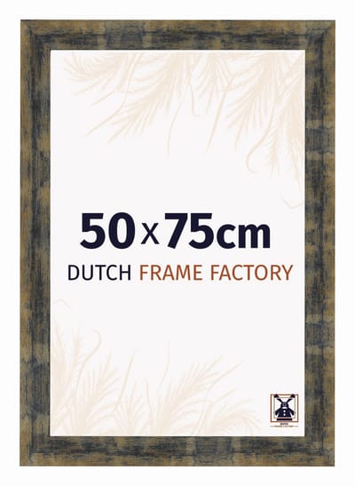 Fotolijst 50x75 cm - MDF - Blauw Goud Gemeleerd - Praag