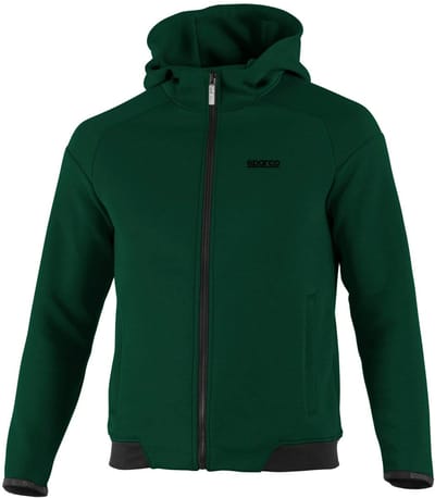 Sparco Hoodie Vest Full Zip Vest - Zwart — Groen — XL