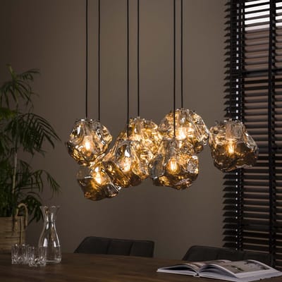 4+3 Rock Hanglamp - excl led lampen - E27 - Zilver