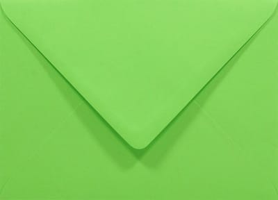 Gladde groene enveloppen A6 - 125 x 175 mm - B6 - 50 stuks - NK natgelijmde - 80 gram - Rainbow - Netuno