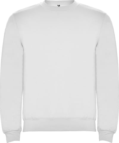 Witte unisex OEKO TEX sweater Classica merk Roly maat M