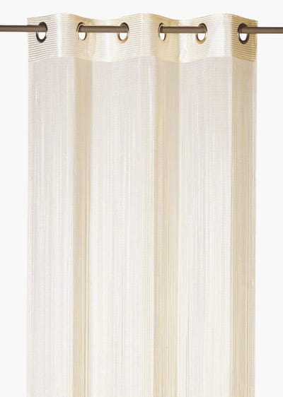 Draadgordijn met Oogjes - Moderne Deurgordijn en Kamerscherm, Insectenbescherming, 245 x 98 cm (Champagne)