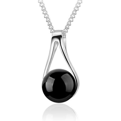925 Sterling Zilver Nieuwe Vrouw Mode Sieraden Hoge Kwaliteit Kristal Zirkoon Parel Agaat Hanger Ketting Lengte 45CM gray