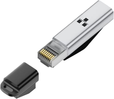 USB C Ethernet Adapter - TypeC RJ45 Connector - Stabiele Internetverbinding - Aluminium Behuizing - 19 g - Grijs