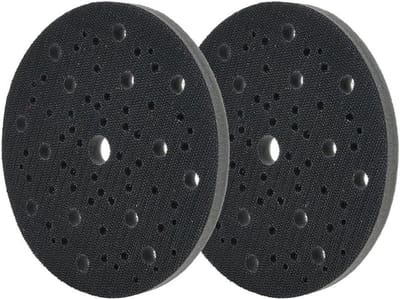 Schuurpad Spons Interface - Polijst Pad - Moeiteloos Schuren - Flexibel met contouren - 6 Inch 70 Gaten - Zwart