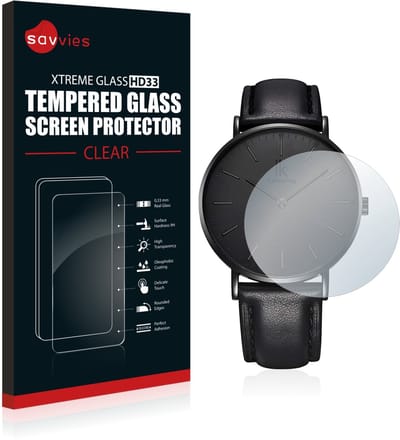 Savvies - Glas Screenprotector voor Alienwork IK Horloge (36 mm) - Gehard Beschermglas 9H