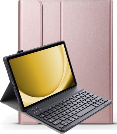 Hoesje - Geschikt voor Samsung Galaxy Tab A9 - Toetsenbord Case - Keyboard Book Cover - Hoes - Rosé goud