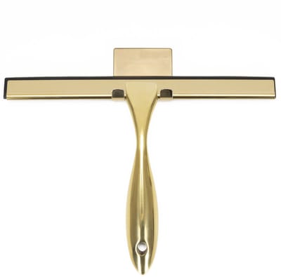 Springos Douchewisser - Raamwisser - Incl. Ophang Haak - Badkamer Accessoires - Goud - 25 x 18,5 Cm