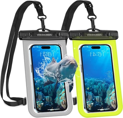 Waterproof Beschermhoes voor Smartphones tot 7 Inch, IPX8, Geschikt voor iPhone 14 Pro Max, Samsung S22/S21, Xiaomi - Set van 2, Ideaal voor Strand en Watersport