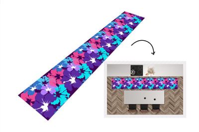 Keukenloper - Loper keuken - Tropisch - Bloemen - Hawaii - Patroon - 300x50 cm - Keukenloper vinyl