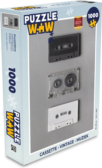 Puzzel Cassette - Vintage - Muziek - Legpuzzel - Puzzel 1000 stukjes volwassenen