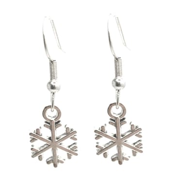 Oorbellen -Zilver -Sneeuwvlok- Winter- Zilverkleur- Kerst- Charme Bijoux