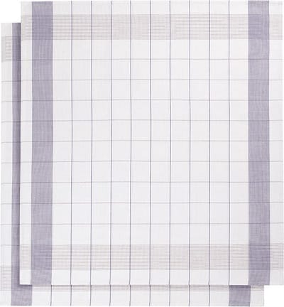 set van 12 keukenhanddoeken - De Witte Lietaer - kleur wit-lavendel