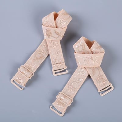 1 Paire Bretelles de Soutien-Gorge Élastiques Réglables Bonbon Dos Croisé Antidérapantes Bretelles de Soutien-Gorge Colorées Style Été 1Pair gray