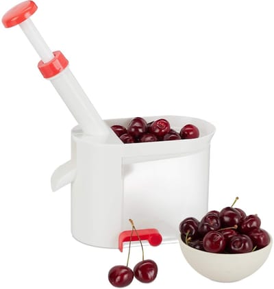 TOVBMUP Kersenontstopper - Fruitontstopper - Druivenontstopper - Keukengereedschap - Kunststof - Rood