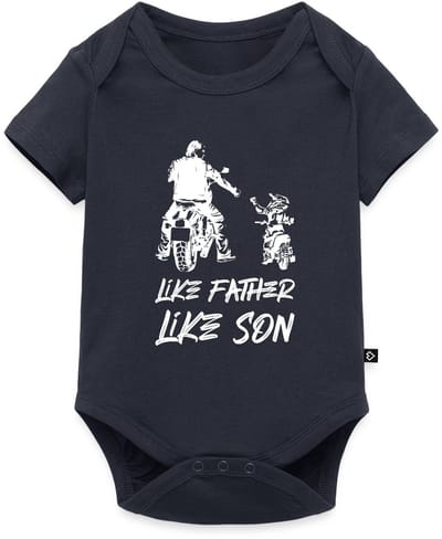 Vader Zoon Motorcross | Als Vader Als Zoon Baby Rompertje Met Korte Mouwen