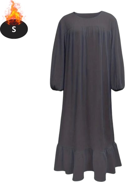 Bovista Islamitische Kleding - Djellaba Dames - Moslim Kleding - Arabisch Dames Kaftan - Alhamdulillah - Grijs S