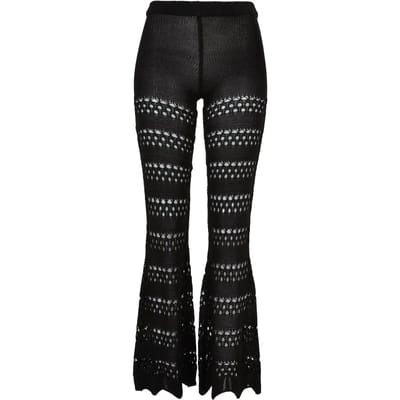 Urban Classics - Flared Crochet Knit Legging - 3XL - Zwart