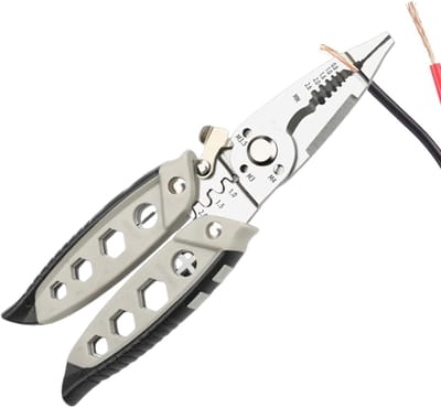 Draadstripper Gereedschap - Kabelkniptang - Elektra Werk - Multifunctioneel Ontwerp - 18.7 cm Lengte - Zwart