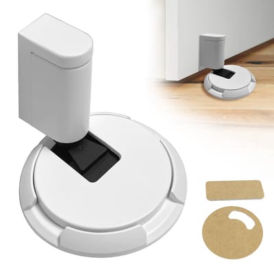 Dailygoods - Deurstopper vloer, magnetische deurwig, deurstopper voor muur binnen, deurklinkbuffer deurstopper (wit)