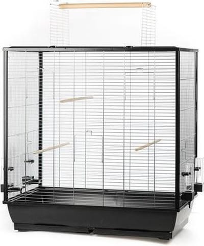 vogelkooi.parkietenkooi Chrome / zwart