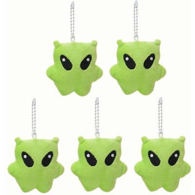 1-s Schattige Ster Pluche Buitenaardse Pluche Pop Hanger Sleutelhanger Mobiele Telefoon Koord Tas Hanger Auto Sleutelhanger Veelzijdige Verjaardagscadeau
