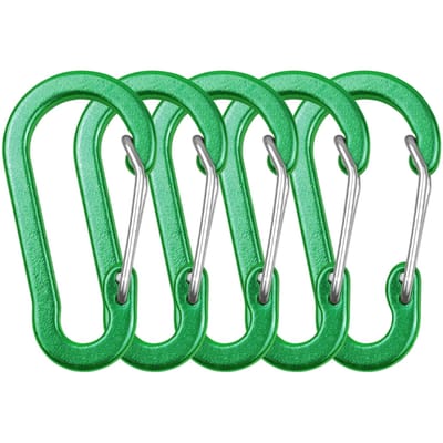 5-pack karabijnhaakclips mini aluminiumlegering sleutelhanger karabijnhaakclip D-ringen voor kamperen wandelen