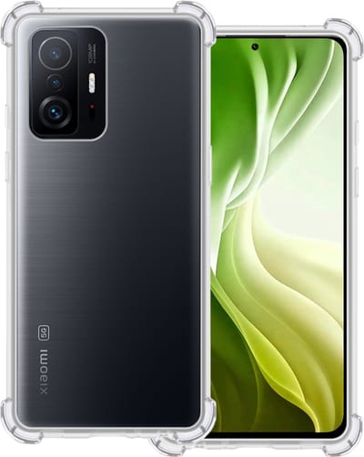 Hoesje Geschikt voor Xiaomi 11T - Sterk & Shockproof - Siliconen Case - Back Cover - Telefoon Hoes Shock Proof - Transparant