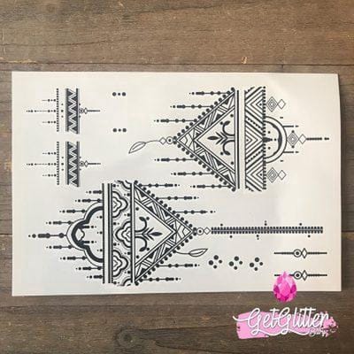 GetGlitterBaby® - Henna Plak Tattoos / Tijdelijke Tattoo / Nep Tatoeage / Fake Temporary Tattoo Sticker - Hand