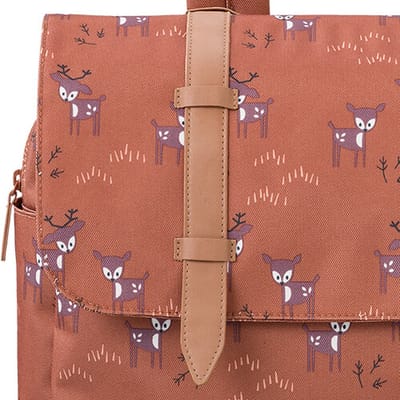 Fresk Boekentas voor kinderen 4-6 jaar - 8,3 L - Schooltas Kind Unisex - Verstelbare Schouderbanden en Kliksluiting - Waterafstotende Rugtas - Bruin - Deer Amber Brown
