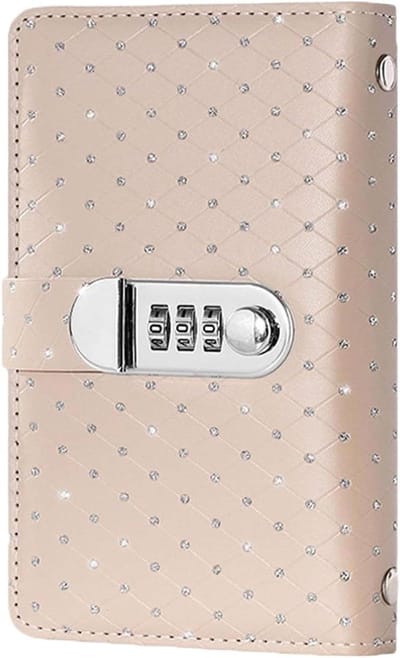 Spaarpot Met Cijferslot - Budget Boek - Geld Beheren - 100 Vakken Inclusief - 20 x 12 cm - Lichtbruin